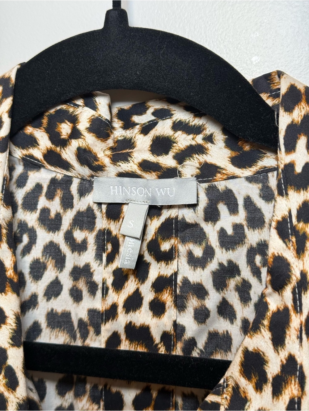 Hinson Wu Aileen Dress Animal Print in Brown & Black Cotton Size Small - Picture 3 of 6